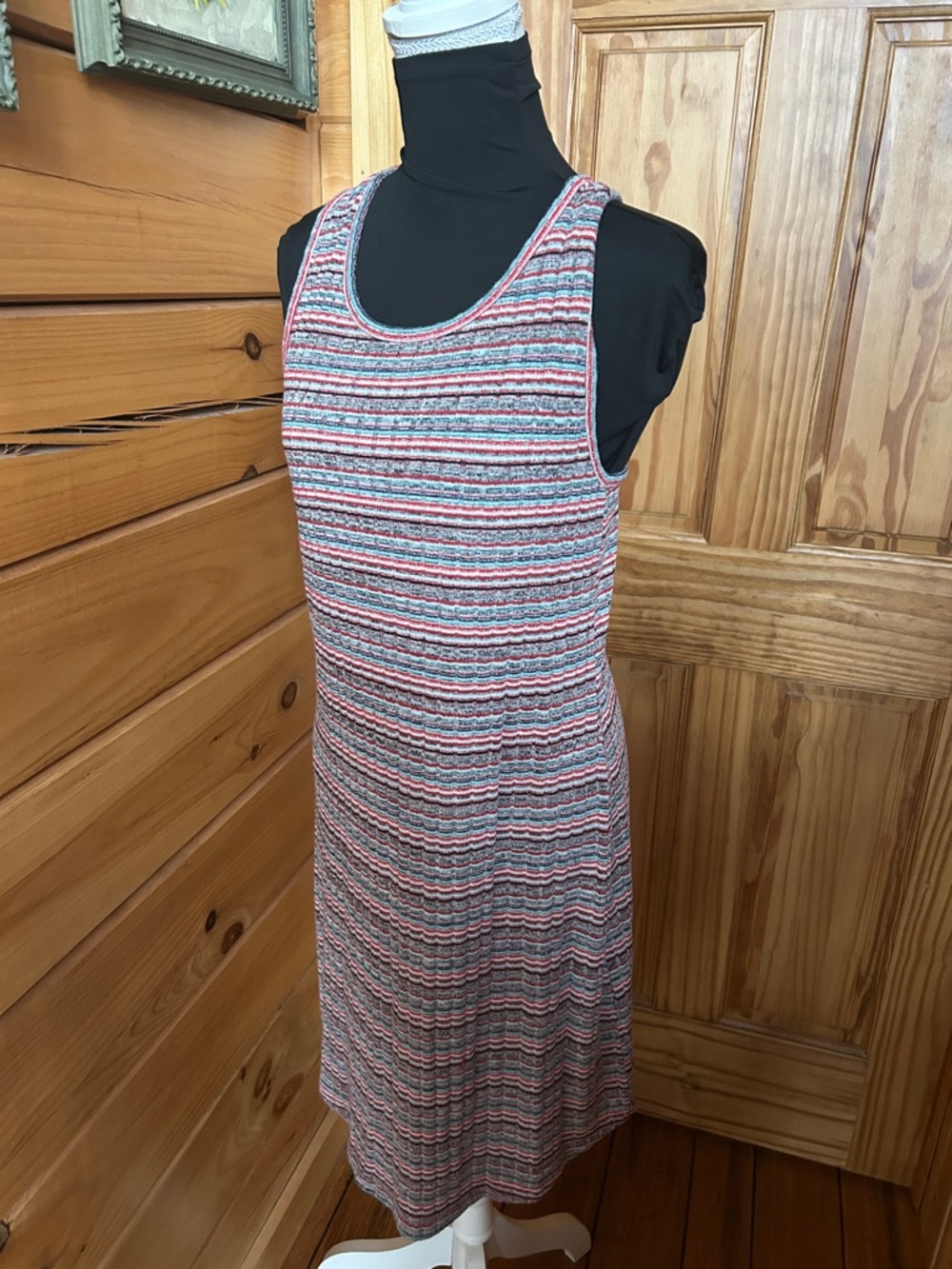 Market & Spruce Sleeveless Midi Dress in Red, Blue, White
